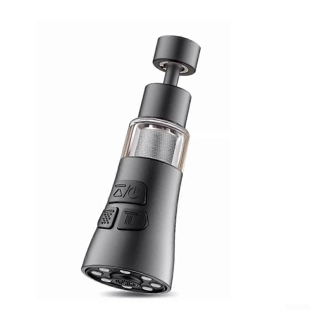 Kitchen Faucet Sprayer Head 360° Swivel Spout 3-in-1 Extender Aerator Attachment Replacement for Grey Faucets