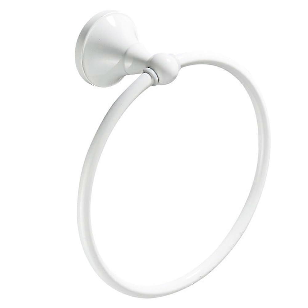 Modern Bathroom Accessory Round White Wall Mounted Towel Ring