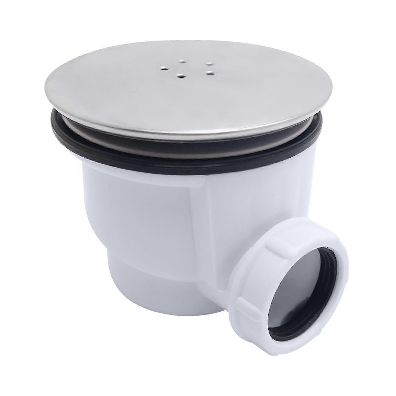 Low Profile Shower Drain Trap With Odor Seal Universal Bathroom Floor Waste Water Drainage System Easy To Install And Clean