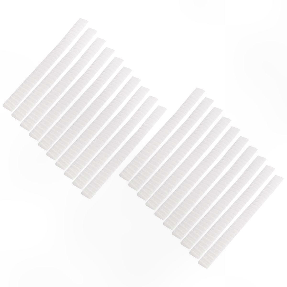 20-Pack Makeup Brush Protectors Mesh Covers for Cosmetics Tools Storage White