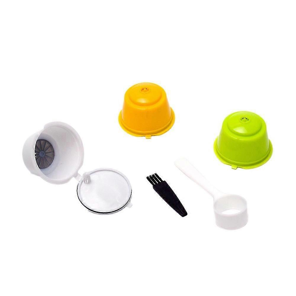 3 Pcs Coffee Capsules Refillable Coffee Capsules Pods Reusable Universal Coffee Filter with Spoon B