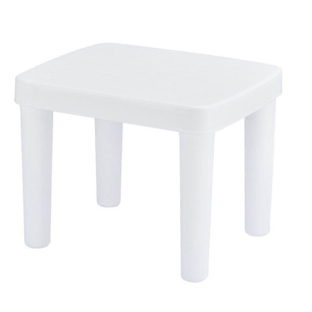 1Pc Children Footstool Household Stool Bathroom Low Stool Furniture (White)