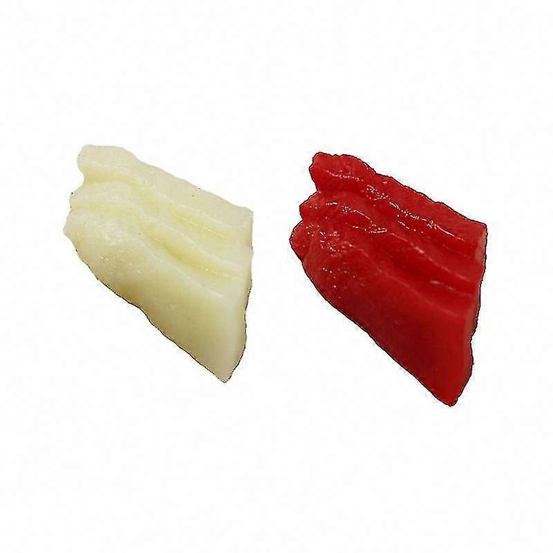 2pcs Simulation Fish Meat for Cooking Practice