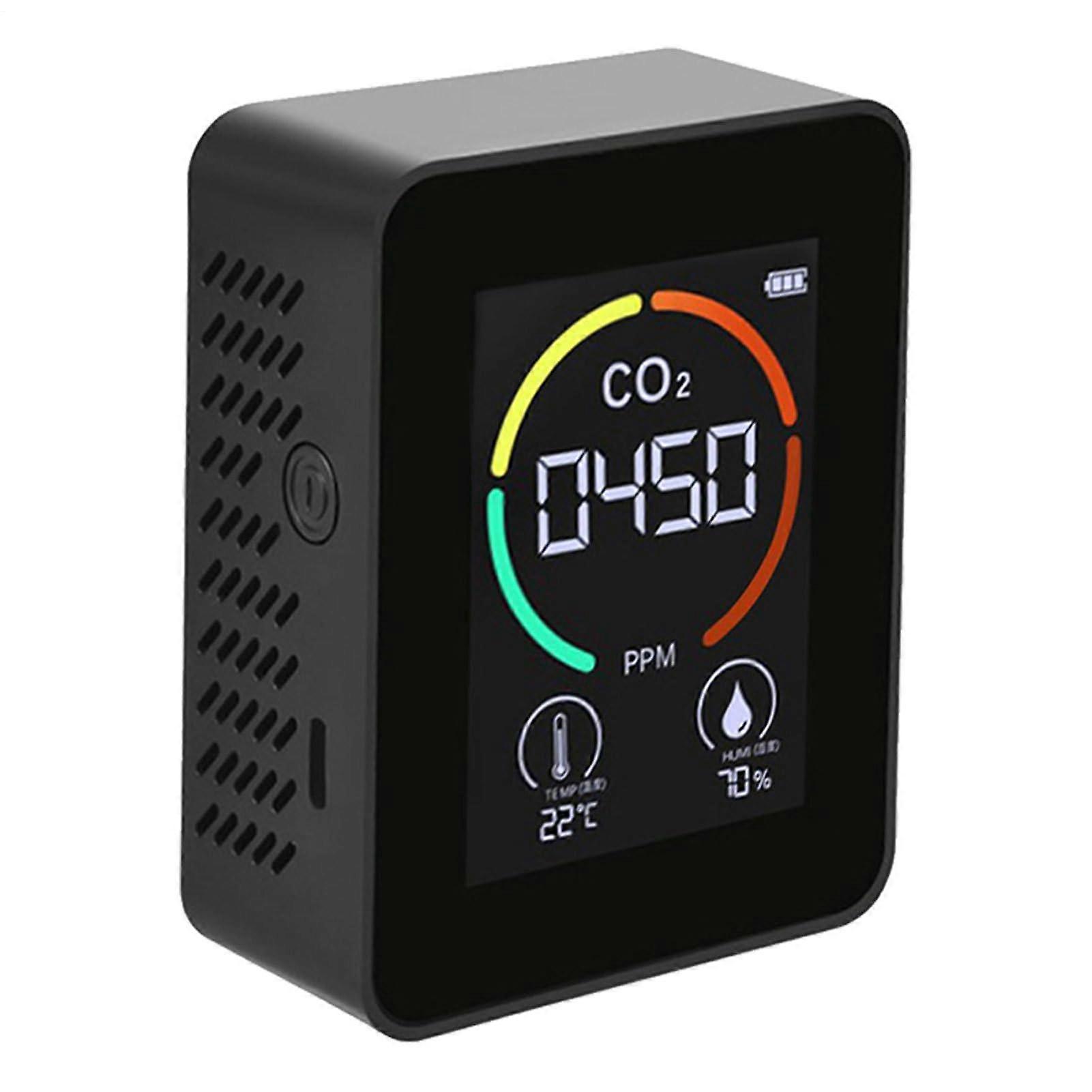 CO2 Data Logger Monitor,Tabletop Carbon Dioxide Meter Temperature and Humidity  Tester for Carbon Dioxide, Temperature and Relative Humidity