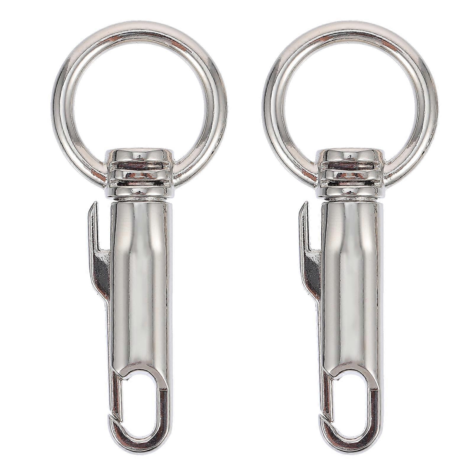 Key Ring Clasps Metal Claw Shape Key Chain Components Silver Hold Items Tight 2Pcs