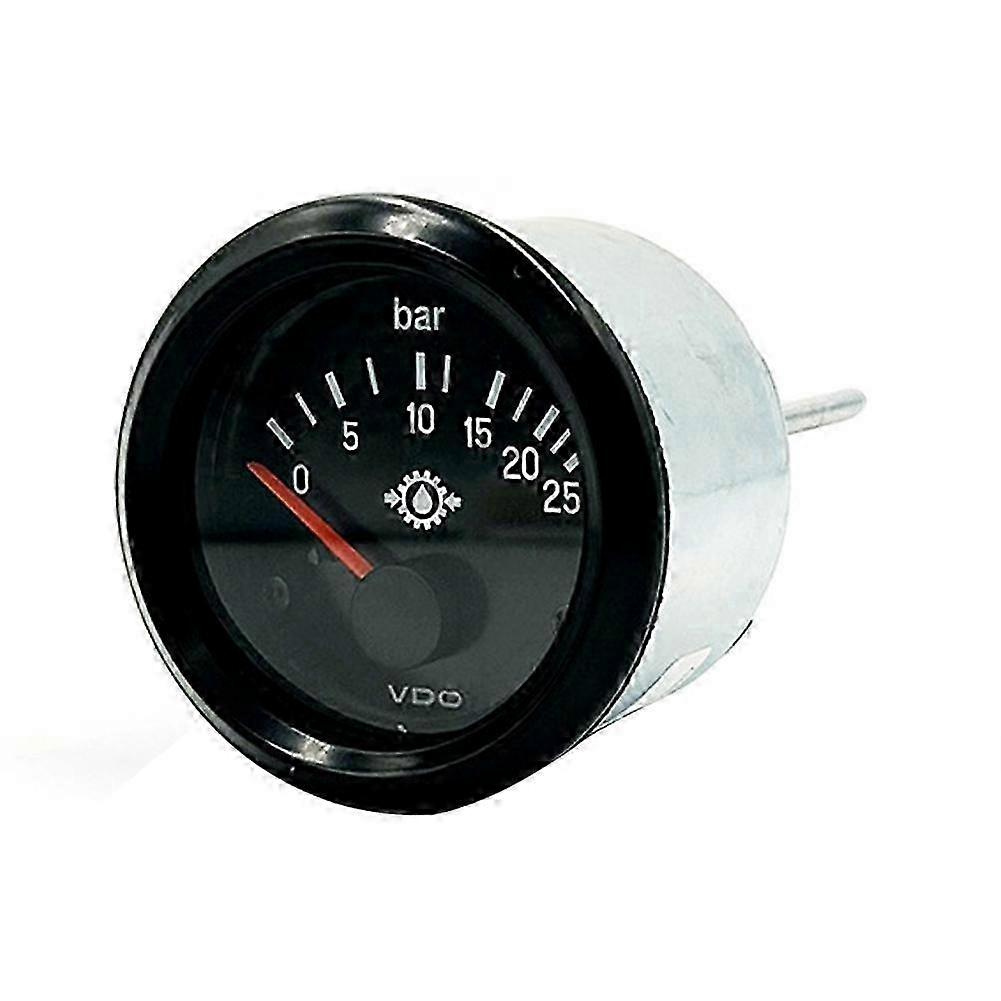 0-25bar 24V Oil Pressure Gauge 52mm Generator Parts Car Excavators Engineering Vehicle Accessories