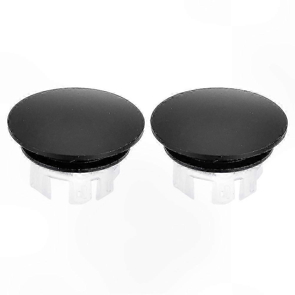 Modern Sink Trim Overflow Cover - 2Pcs Black Insert Ring for 22.5mm Hole, Compatible with Various Basins
