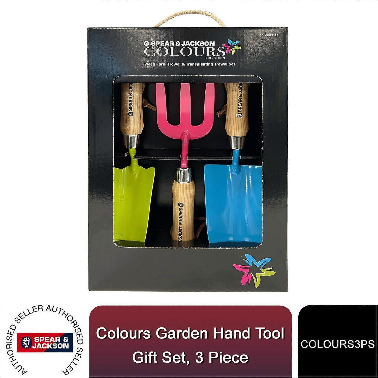Spear & Jackson COLOURS3PS Colours 3 Piece Garden Hand Tool Gift Set