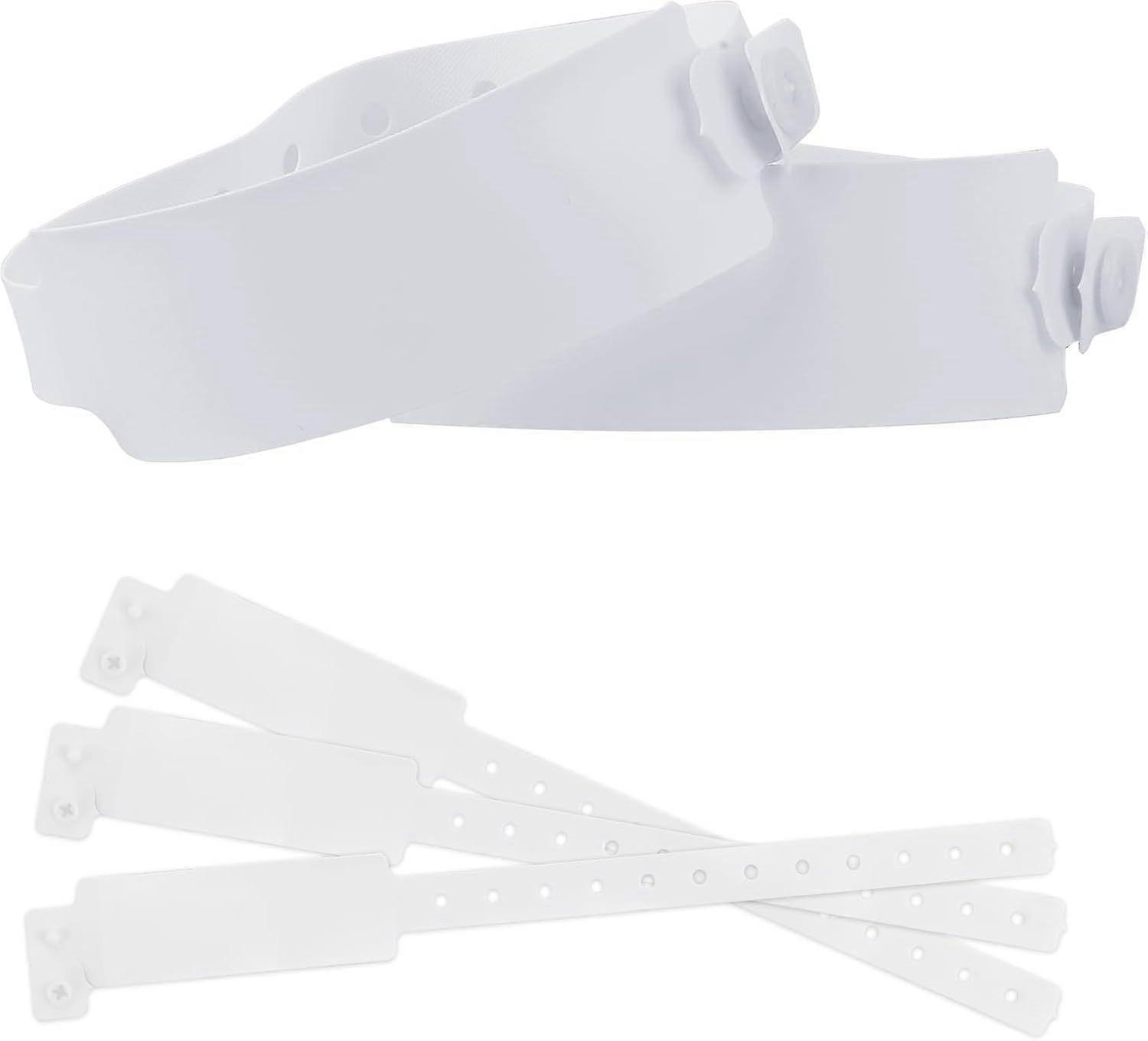 50 Pcs Vinyl Wristbands Waterproof Tearproof Adjustable Size Event Security