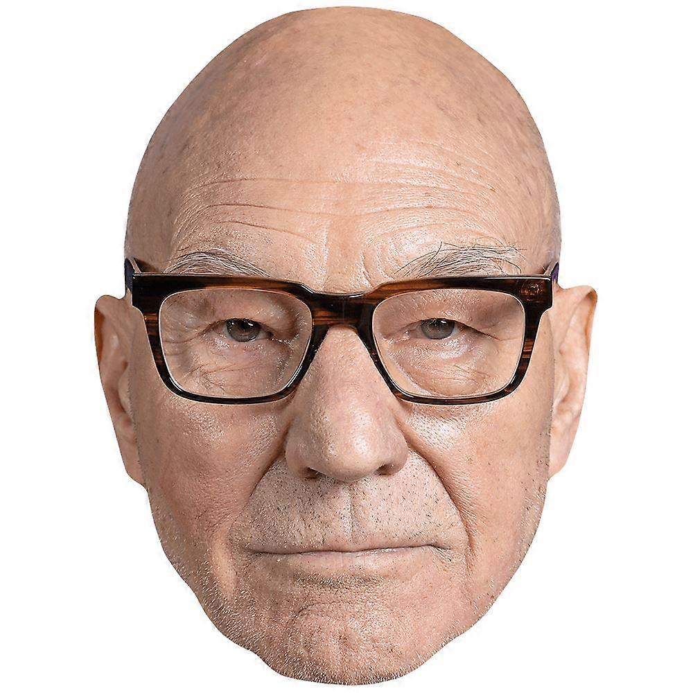 Patrick Stewart (Serious) Celebrity Mask, Flat Card Face