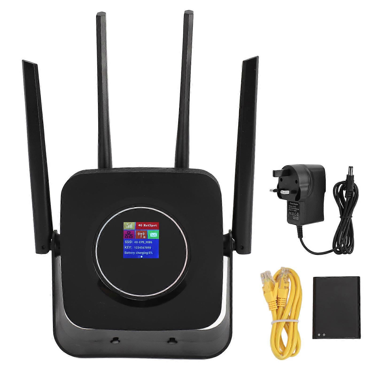 4G LTE Wireless Router 300Mbps High Speed Mobile WiFi Hotspot with SIM Card Slot UK Plug