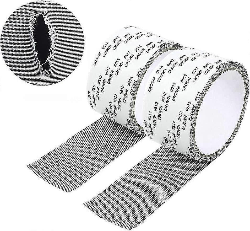 Window Repair, 1/2 Rolls Adhesive Screen Repair Tape Fiberglass Adhesive Tape Window Repair Kit, for Windows Insects 305913.02