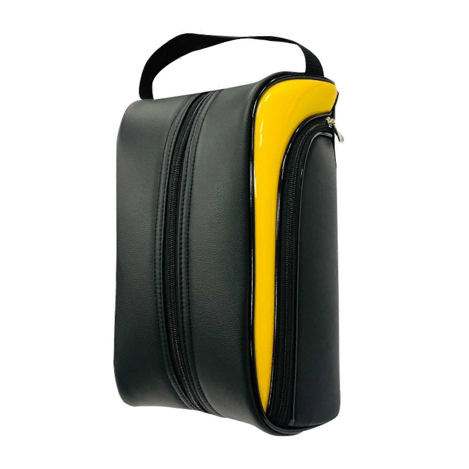 Golf Sneaker Carry Bag Lychee Pattern , Dustproof, Outdoor Use, Yellow One Size
