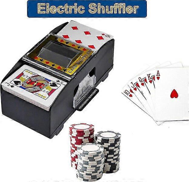Electric card shuffler, can shuffle two cards, avoid disputes caused by insufficient shuffling