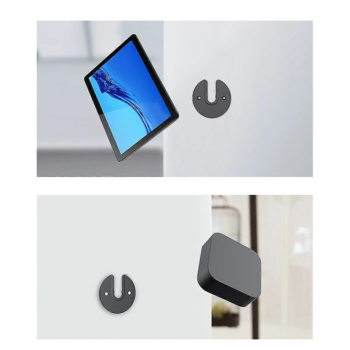 Adjustable Tablet Wall Mount 90° Rotating Holder for , TV Box, E-Reader, Hard Disk, Powerbank Black