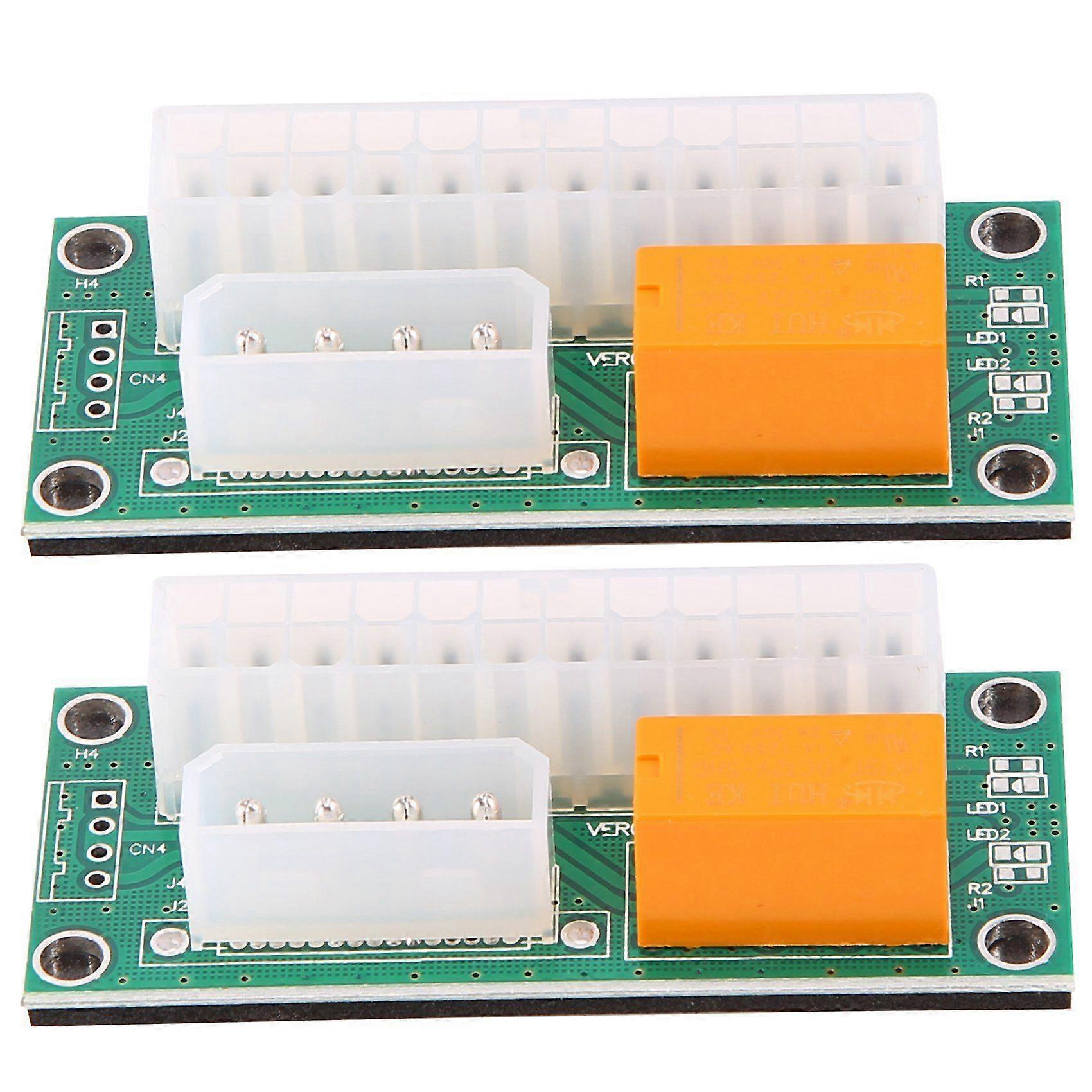 Dual PSU Multiple Power Supply Adapter,Add2Psu ATX 24 Pin to Molex 4Pin Connector for BTC