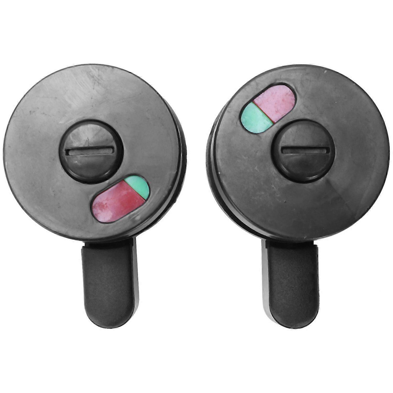 2buc Public Toilet Door Locking Rotating Red Green Indicator Knob Lock