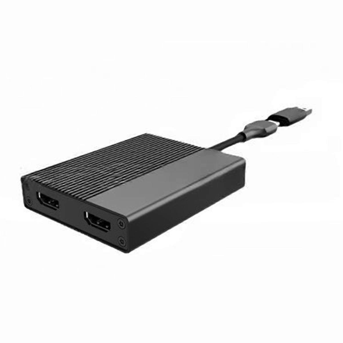 For DisplayLink 4K 60Hz USB-C/USB-A to Dual HD TV Dock, Suitable for M1 Triple-Screen Display