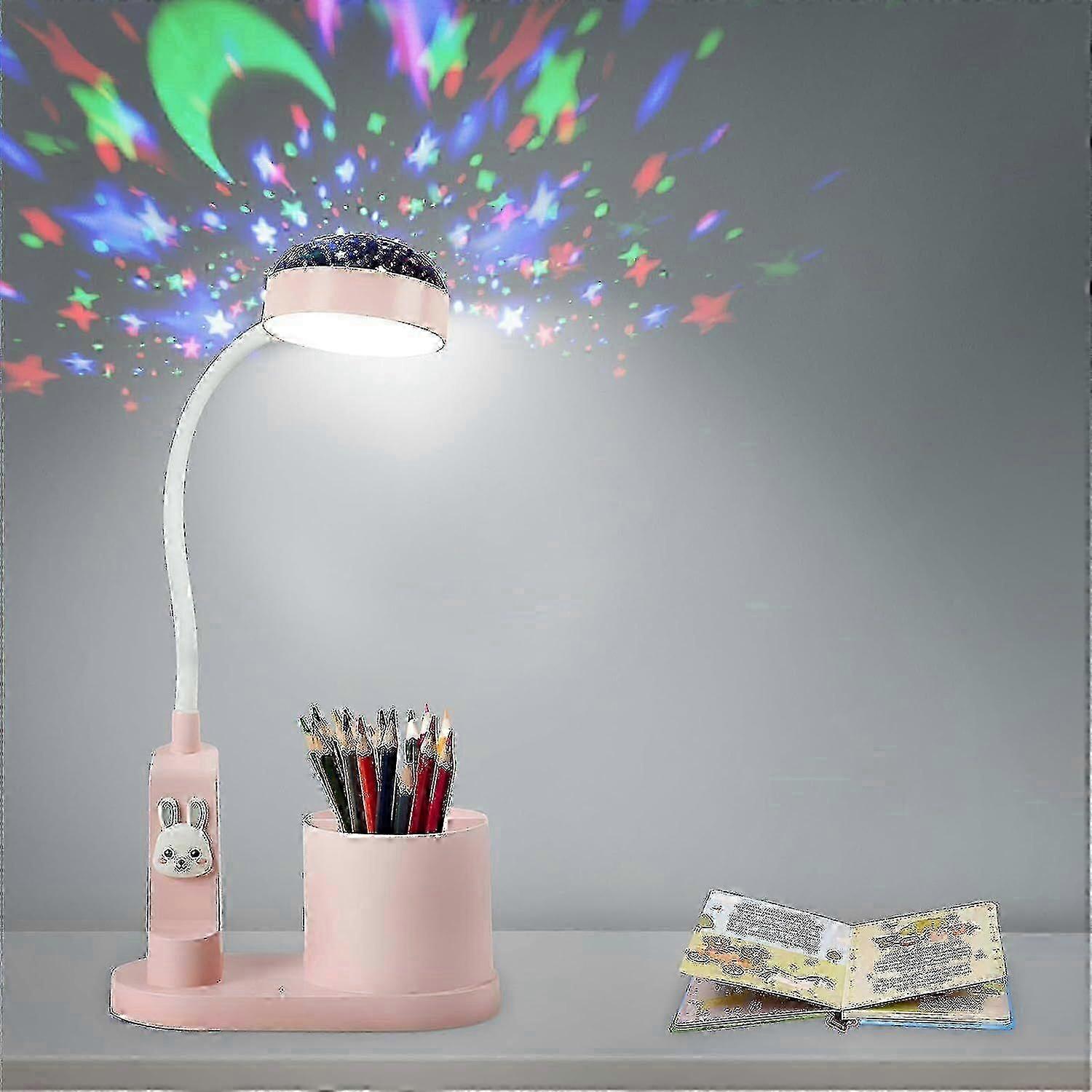 مصباح مكتبي LED مع حامل قلم ، مصباح قراءة قابل للتعتيم وقابل لإعادة الشحن لغرف نوم الأطفال