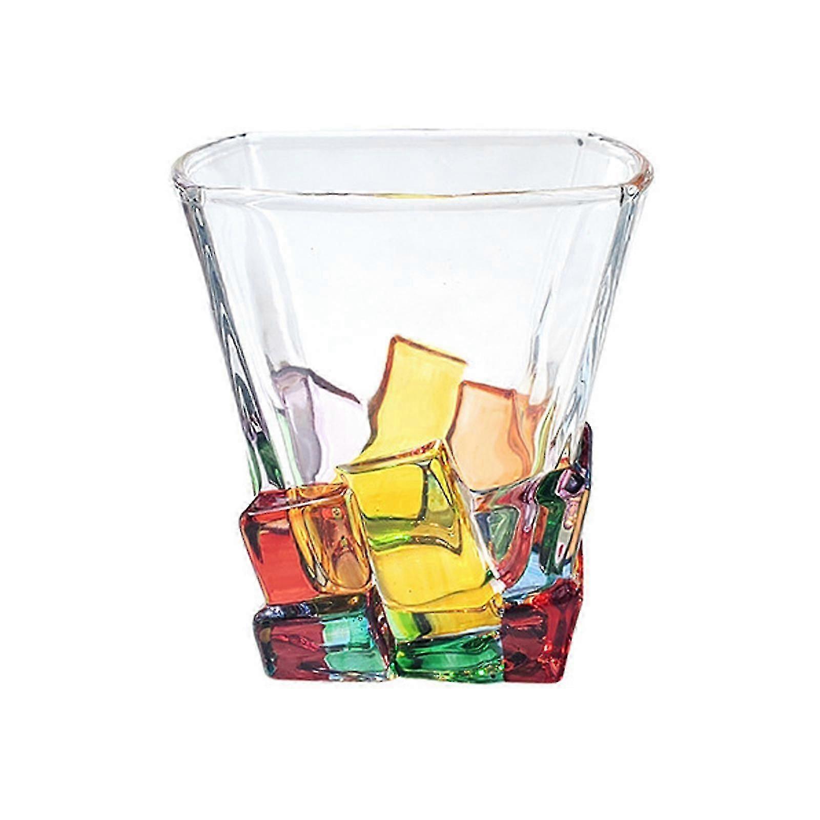 Irregular Design Creative Painted Crystal Whiskey Glass