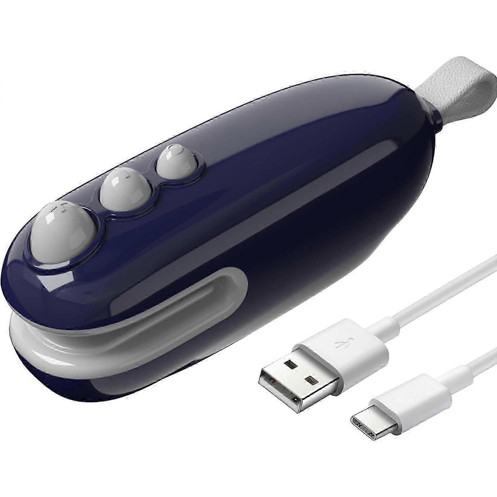 Multifuntional Chip Bag Sealer With Cutter Easy To Use Bag Resealer Efficient Heat Sealing Device For Home And Travel White