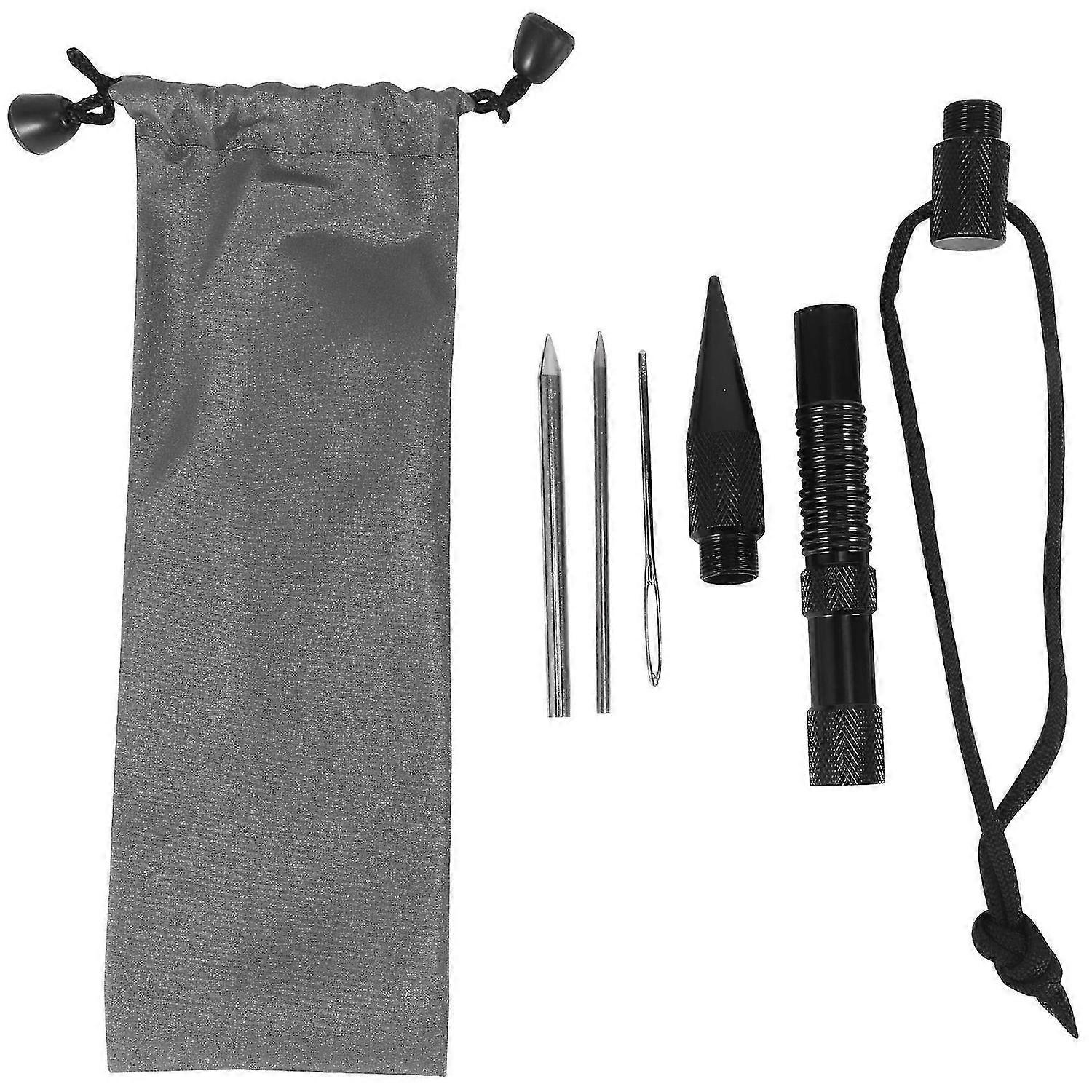 4 Pcs Spike with Lacing Needles/Fids for Leather Work Set