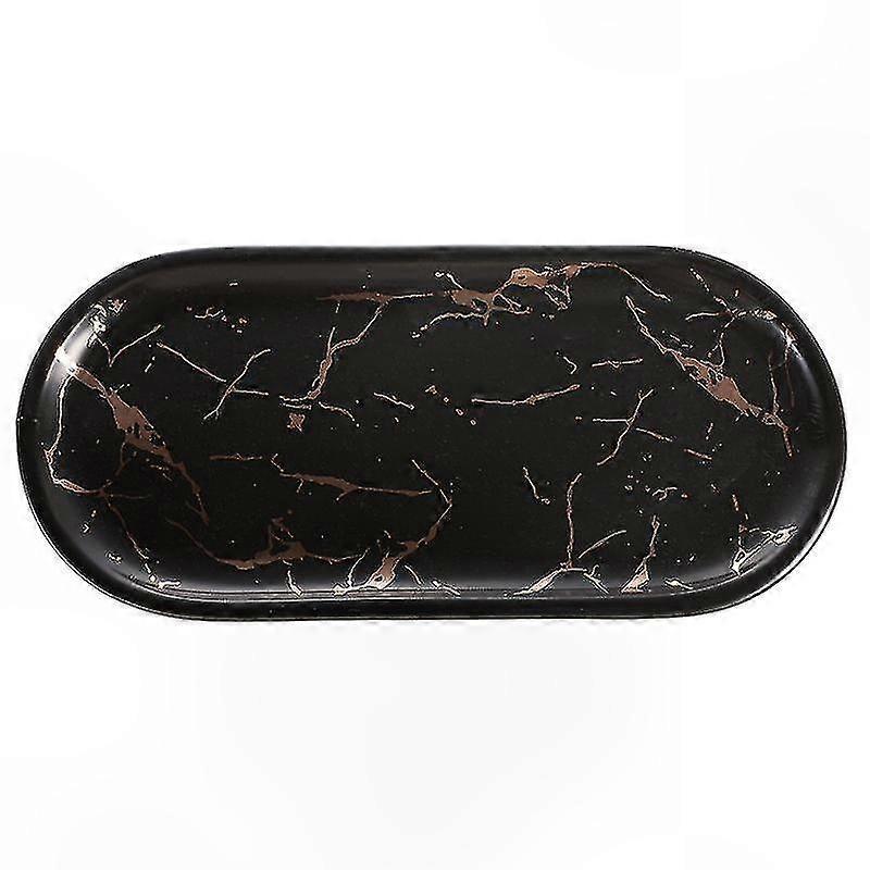 Single Marble-Effect Dinner Plate