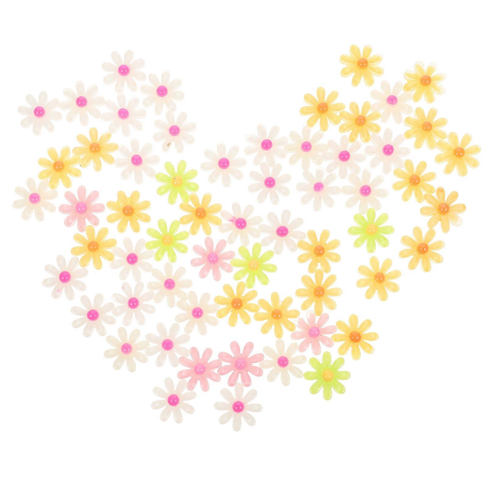 Charms Crafts Phone Case Diy Floral Hairpin Decoration Assorted Color Durable Resin Material 60Pcs