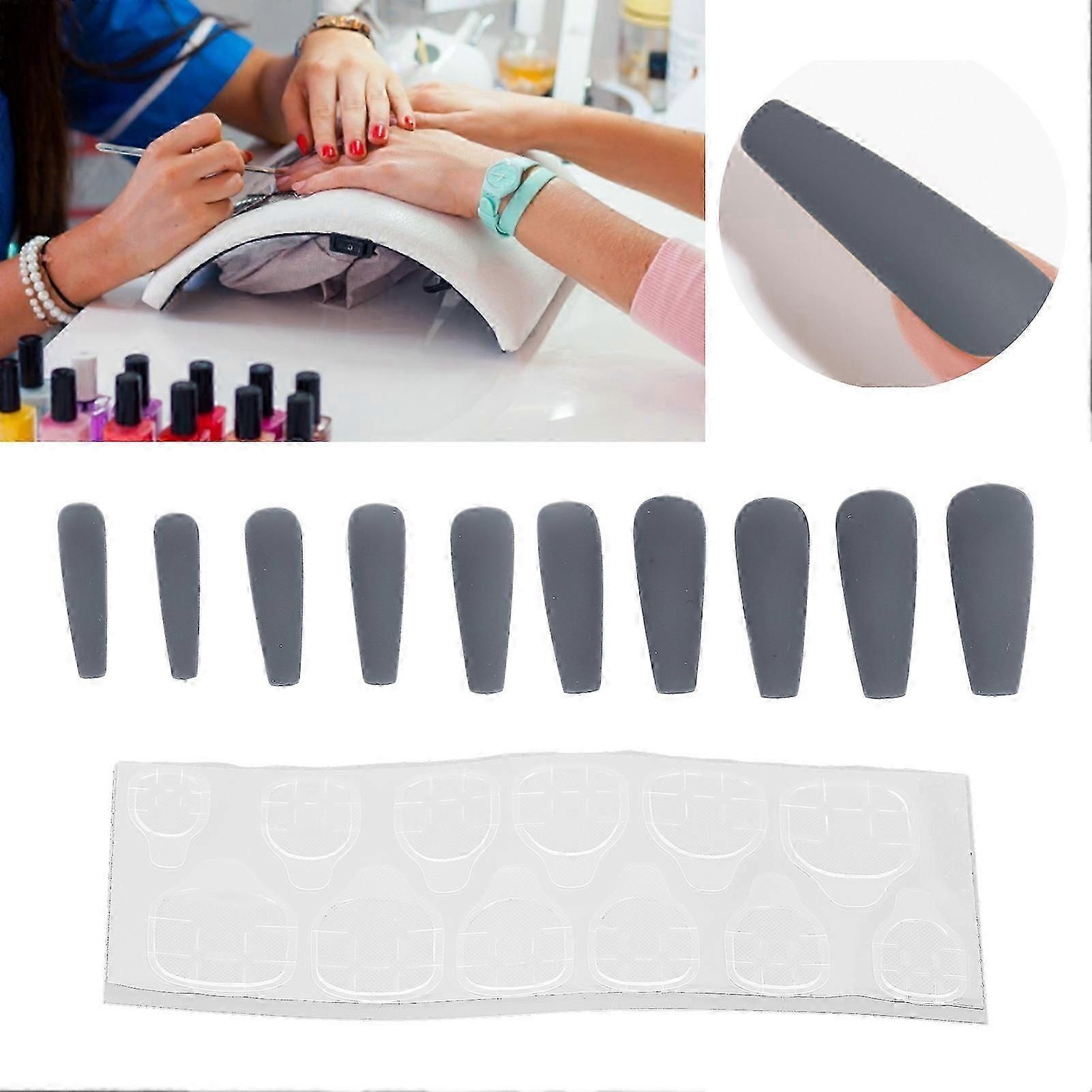 10pcs Extra Long Glossy Coffin Press On Nails N5355-05 Set