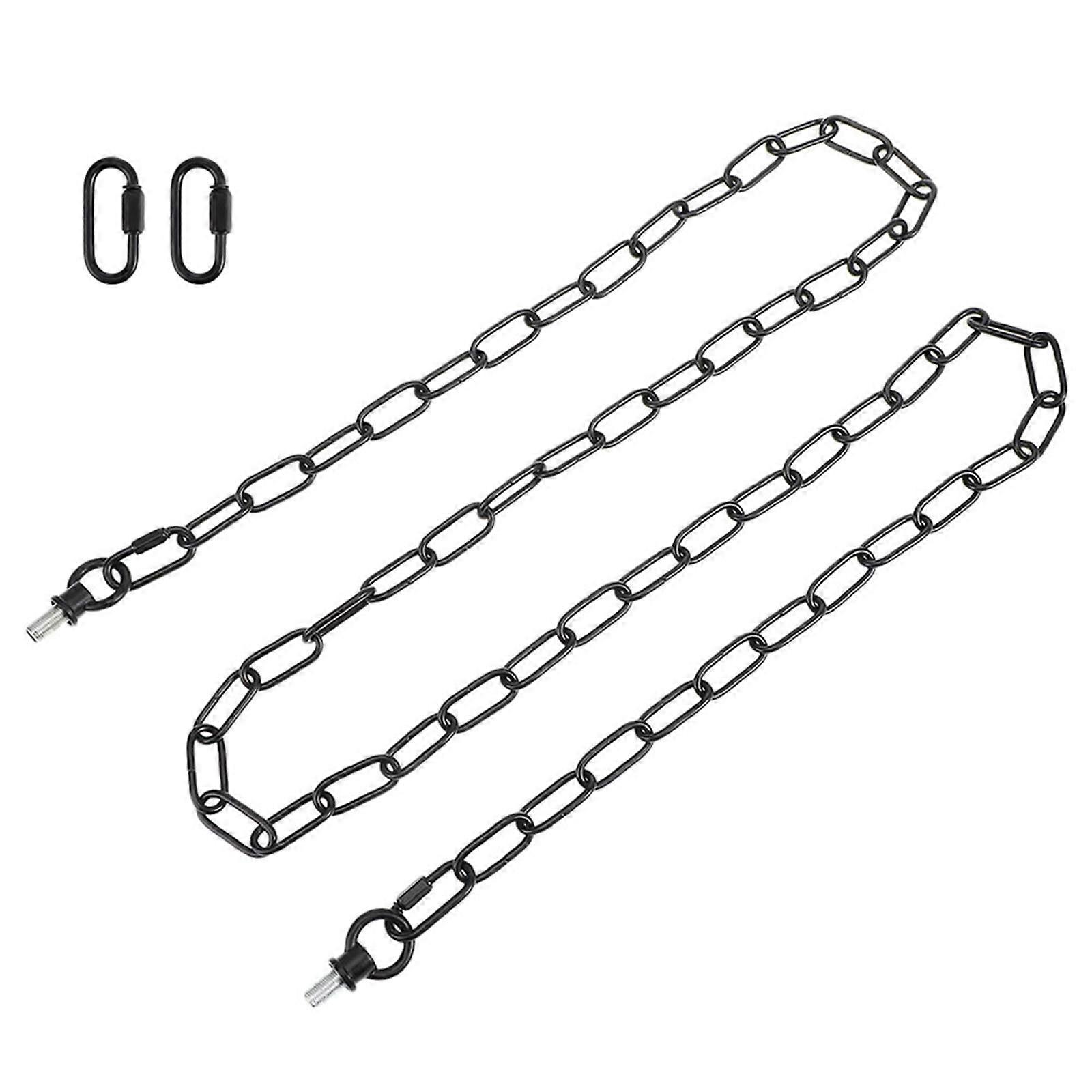 Black Chain For Hanging Lights Adjustable Extension Chain For Light Fixture In Elegant Style Suitable For Home Decor Hotels Restaurants 1 Set