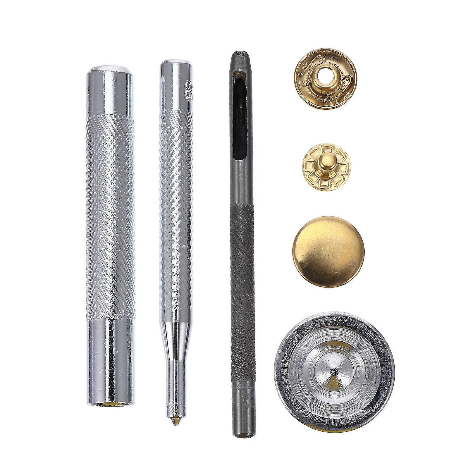 Metal Copper Snap Fasteners 12Sets for DIY Rivets and Snaps