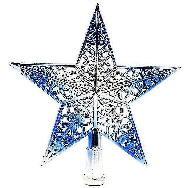 JWL-4pcs Tree Top Star Christmas Tree Pendant Hollow Tree Top Star Decoration Supplies Pendant Party Decoration
