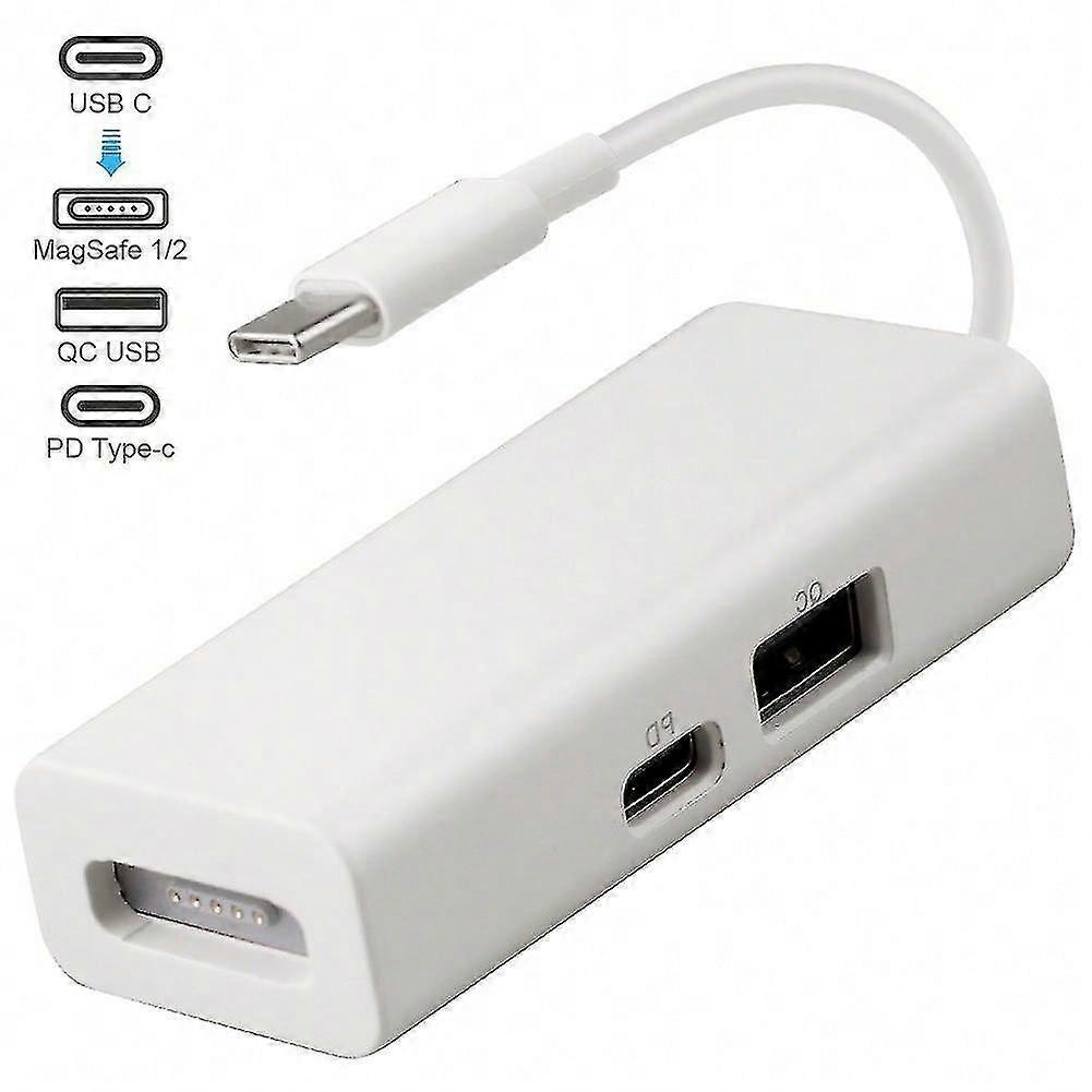 3 In 1 Usb-c Magsafe Adapter Type-c to Magsafe Converter for Notebooks and Smartphones