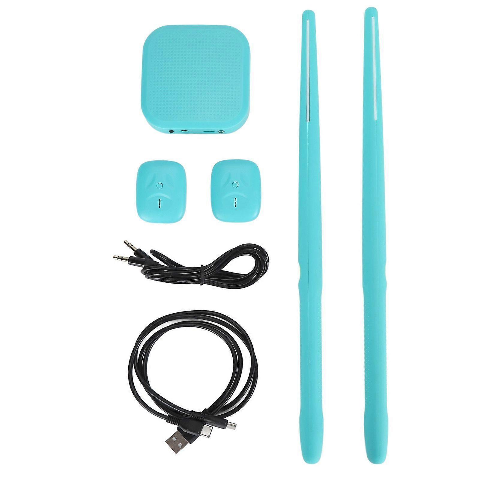 Electric Air Drum Set Portable Virtual Drum Set with Drumsticks Pedals Electronic Drum Set for Adults Kids Beginner