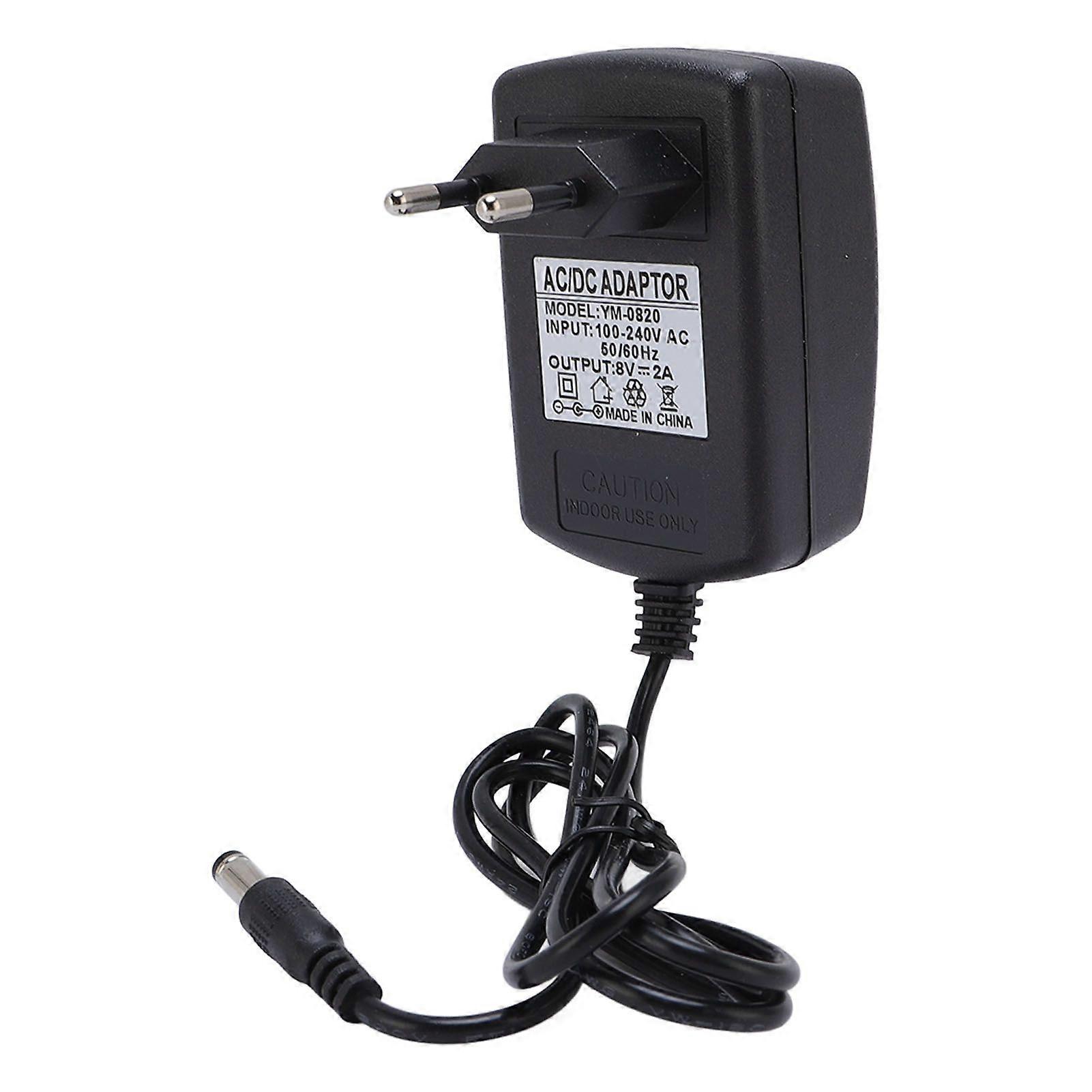 8V 2A Power Supply Adapter 5.5x2.5mm DC Port Charging Cable for Speaker LED Display Screen Signboard Switcher EU Plug
