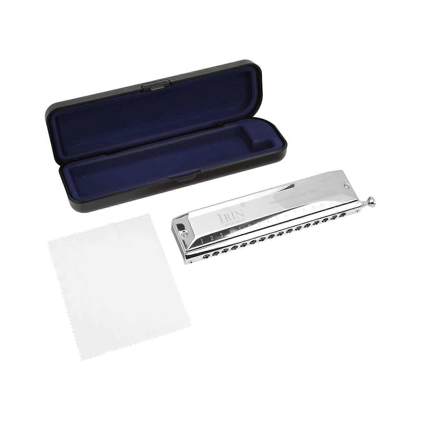 Harmonica 16 trous 64 tons, orgue à bouche, gamme chromatique, instrument portable pour débutant