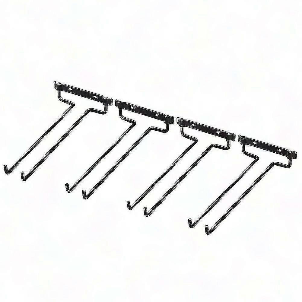 4-Pack Wall Mount Wine Glass Rack, Hanging Shelf for Cabinet & Bar Display