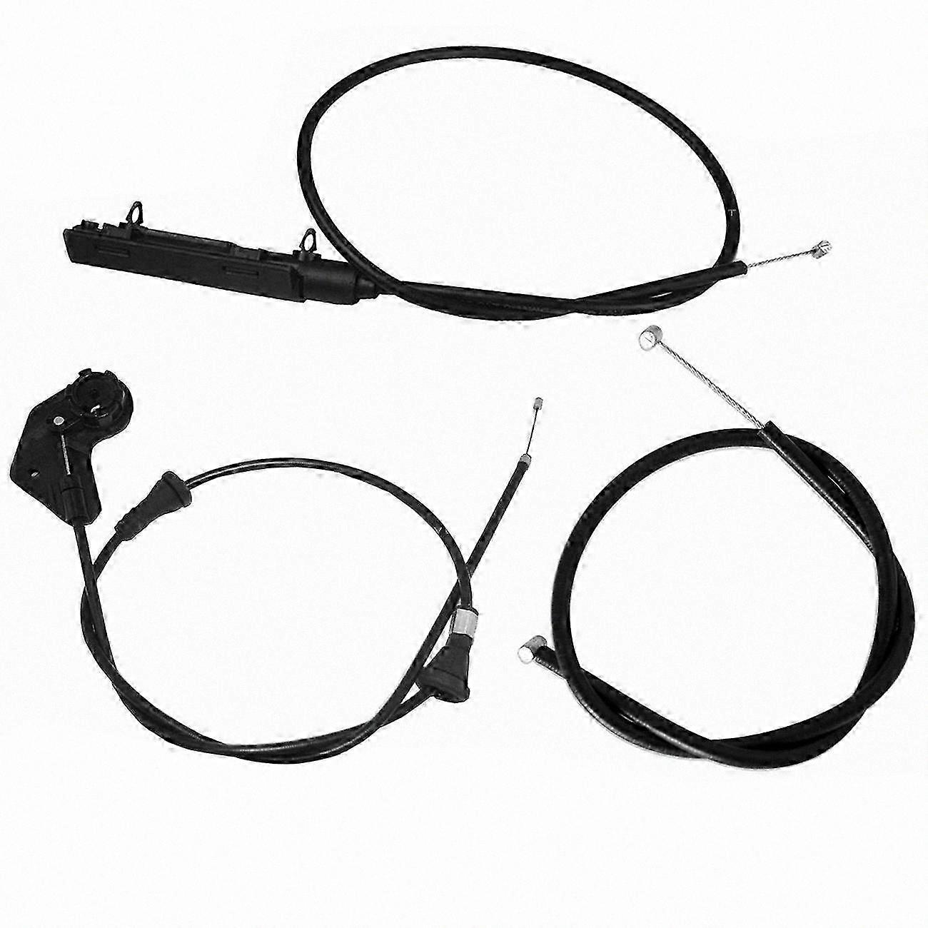 Hood Release Cable Kit for 1998-2005 E46 Sedan Models, 3-Piece Replacement Set