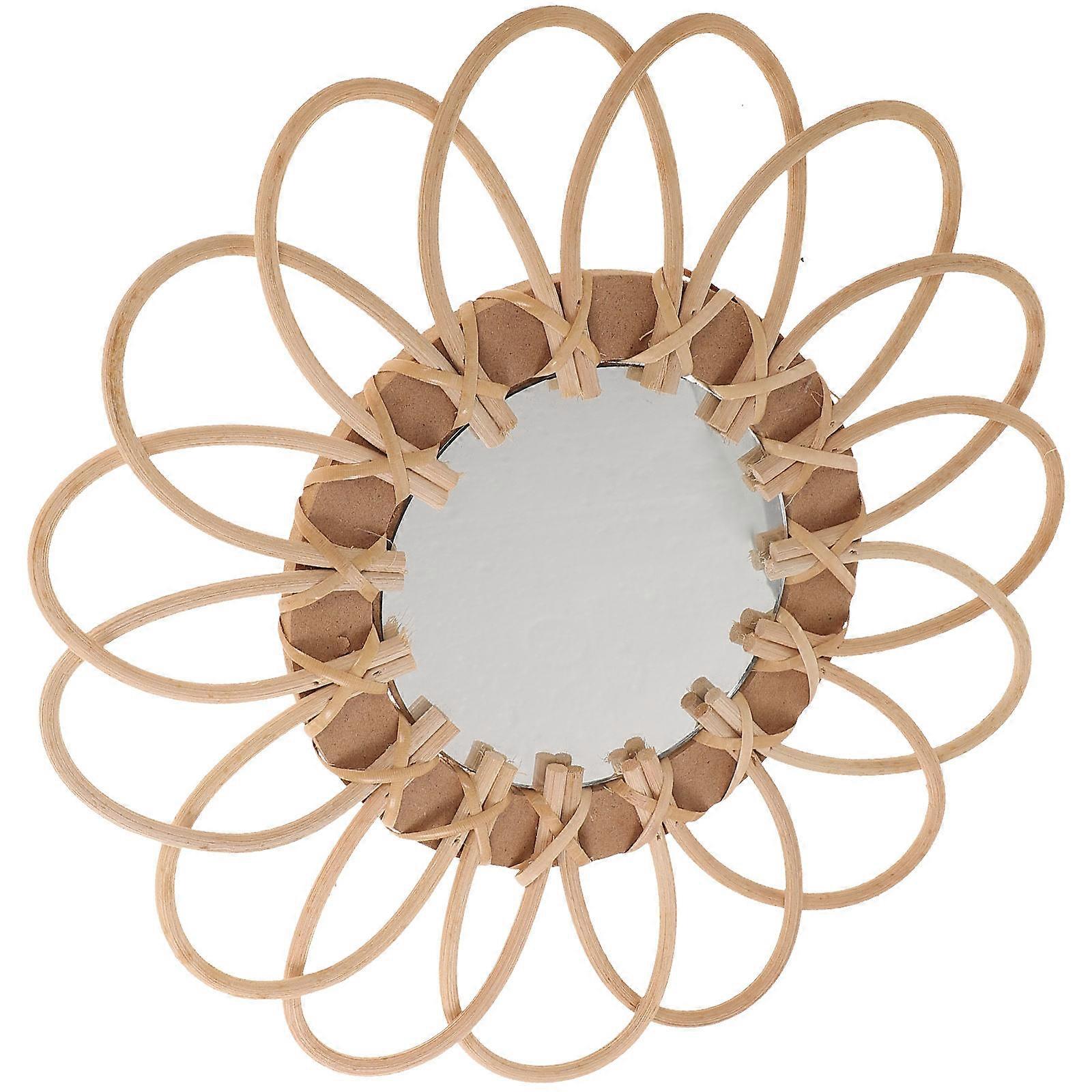 Woven Mirror Handmade Decorative Mirror for Wall Hanging 5Pcs Set