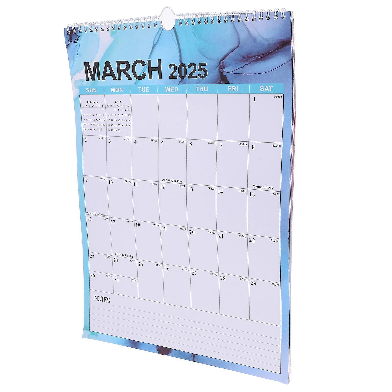 Hanging Calendar Wall Monthly Calendar 3Pcs with Spiral Binding for Home