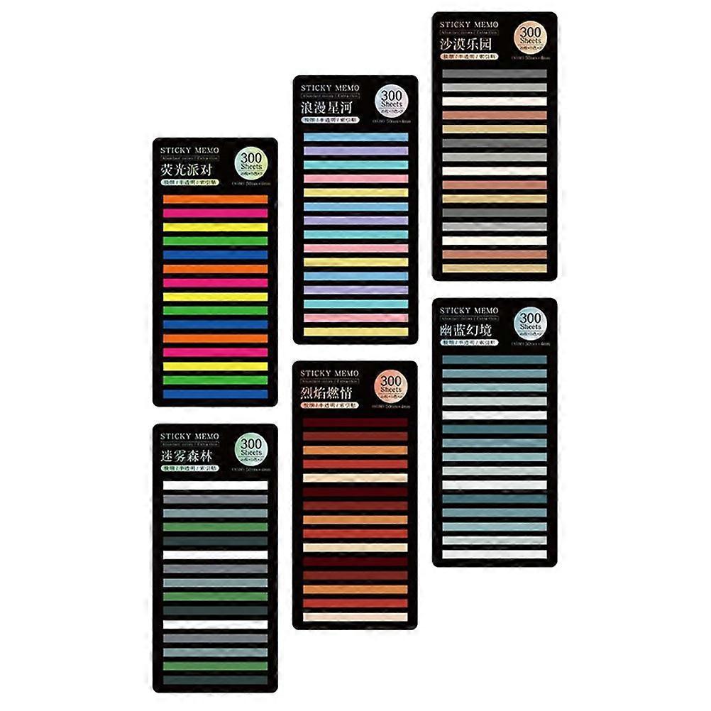Reading Strips Sticky Tabs for Book Annotation 12Sets Assorted Color