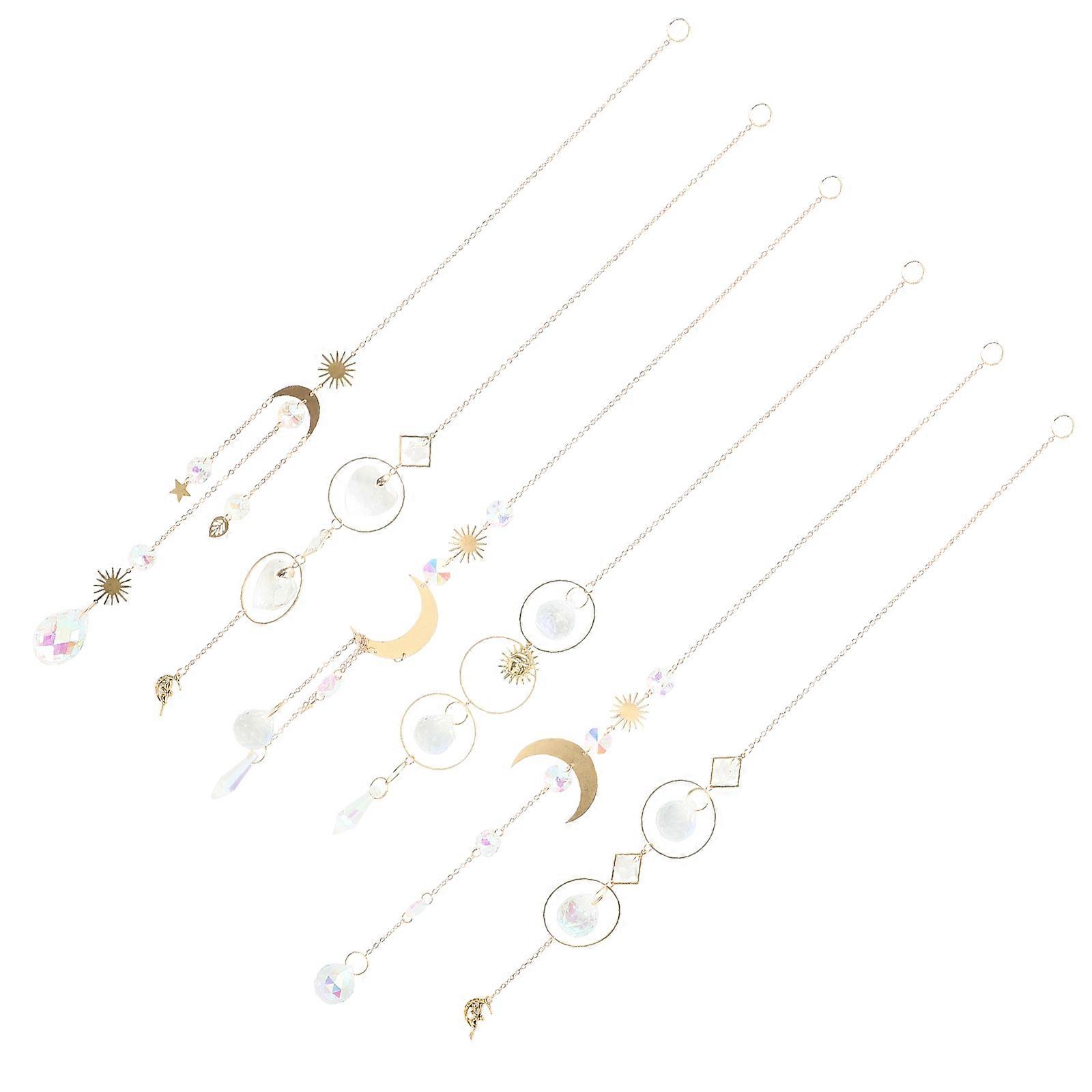 Décoration suspendue en cristal pour jardin 18 pièces ensemble de couleurs assorties