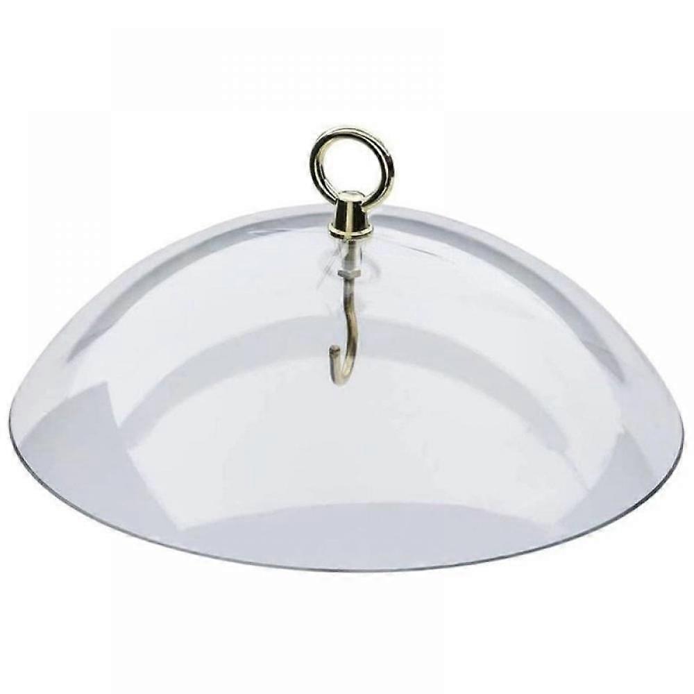 QUTETN 10” Clear Plastic Weather Guard and Squirrel Baffler for Wild Bird Feeders (Clear)