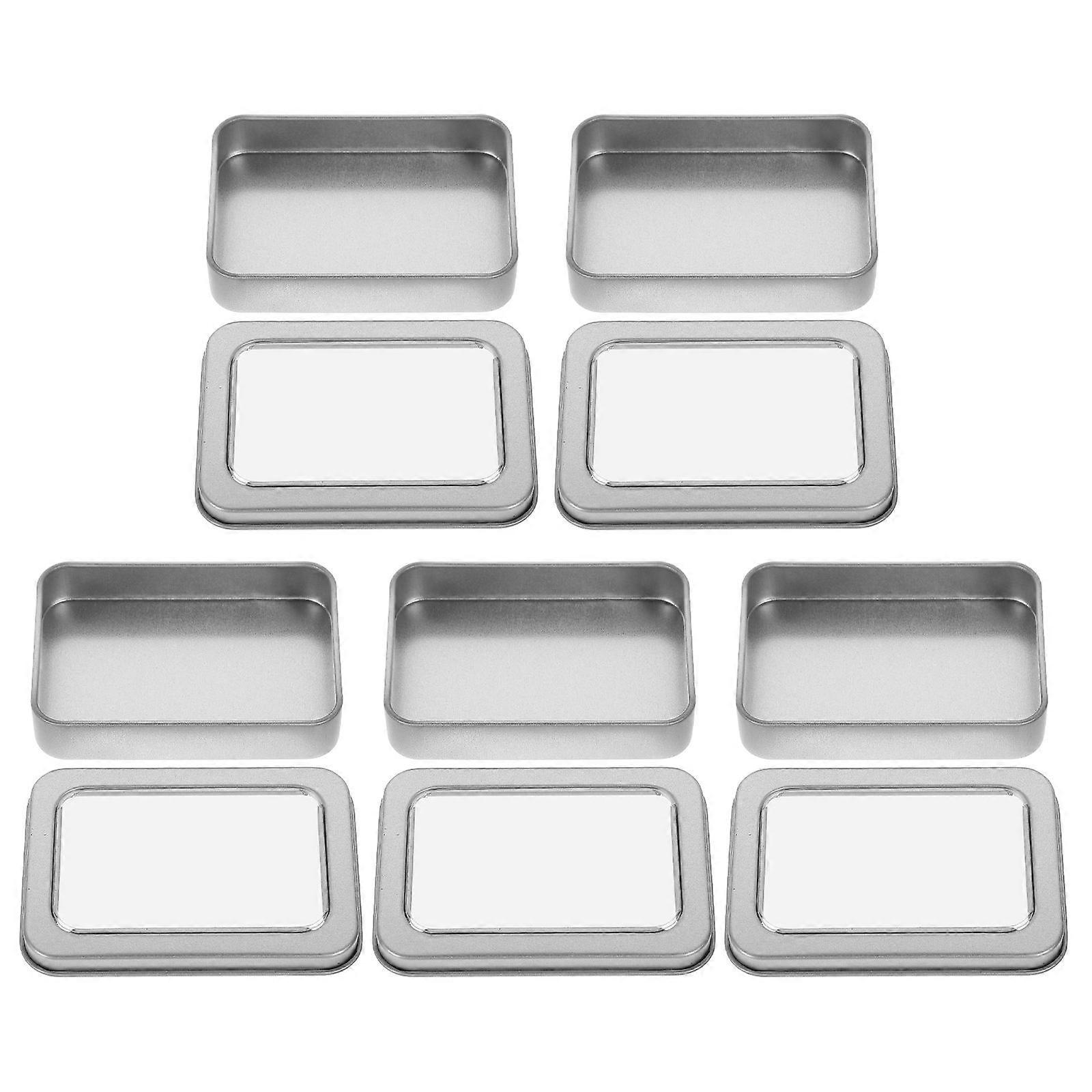 Game Card Box Iron Material Case for Storage Use 5Pcs Set with Window