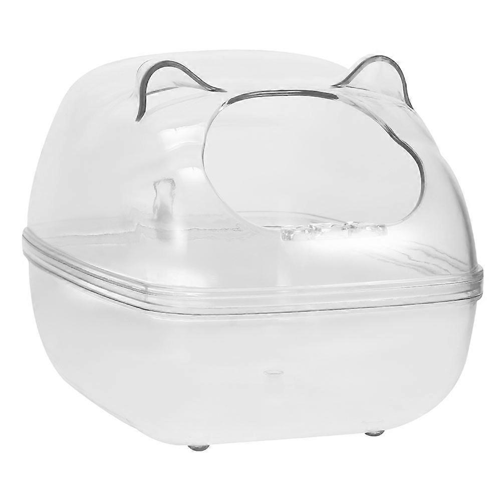Hamster Sand Bath Container 1Pcs For Bathroom Use Transparent Plastic Creative Shape Toy