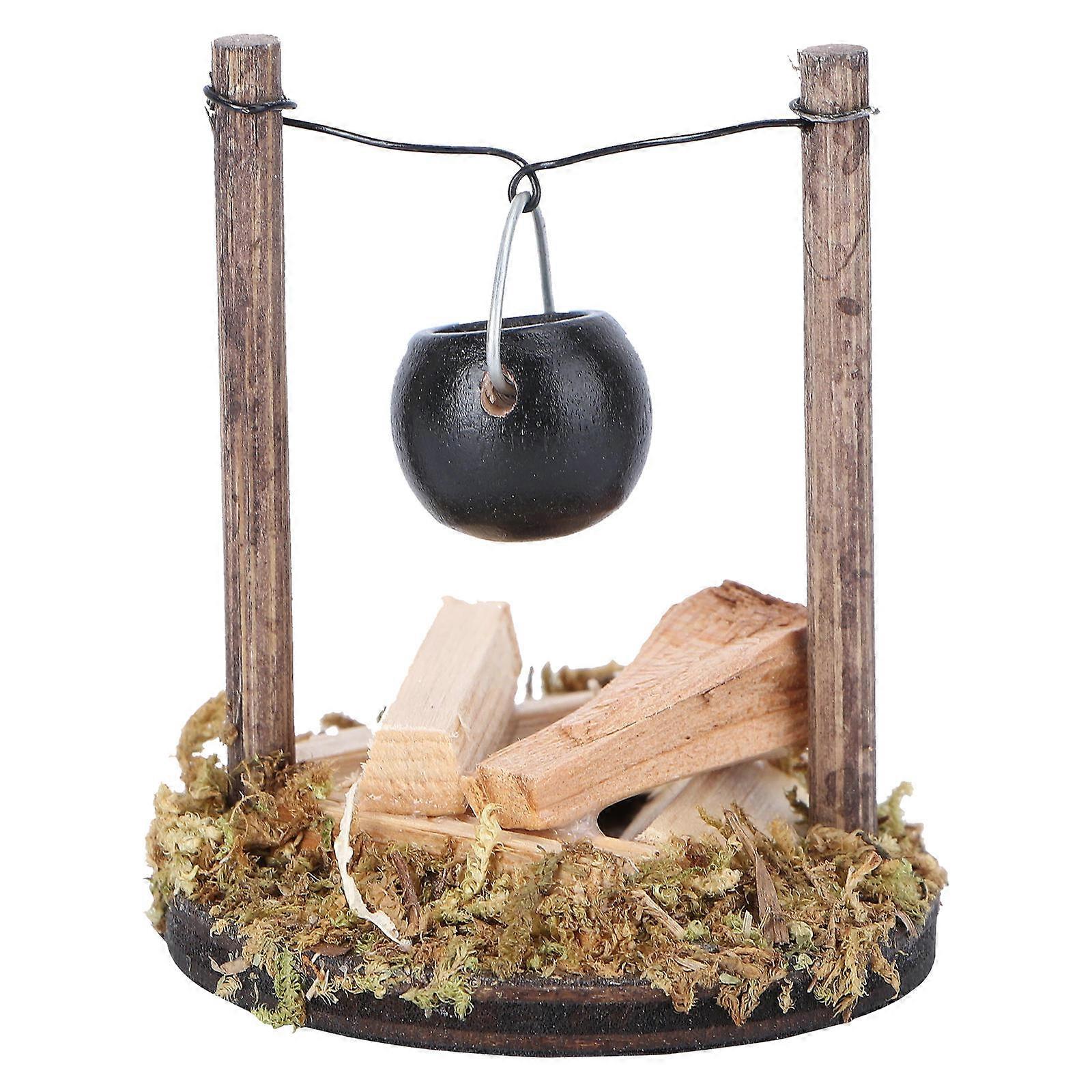 Mini House Adornment DIY Model Toy Decorative Hanging Furnace 3Pcs