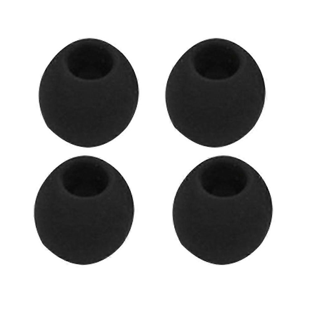 Memory Foam Black Earphone Tips for Comfortable Fit 8Pcs Included