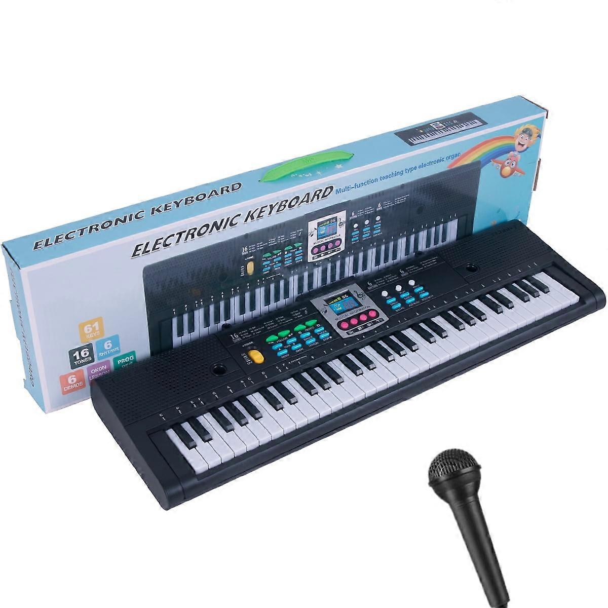 Atopoler 61-Key Electric Keyboard with Recording Playback, 2 Power Methods, Compatible with Piano Starter Kit for Kids