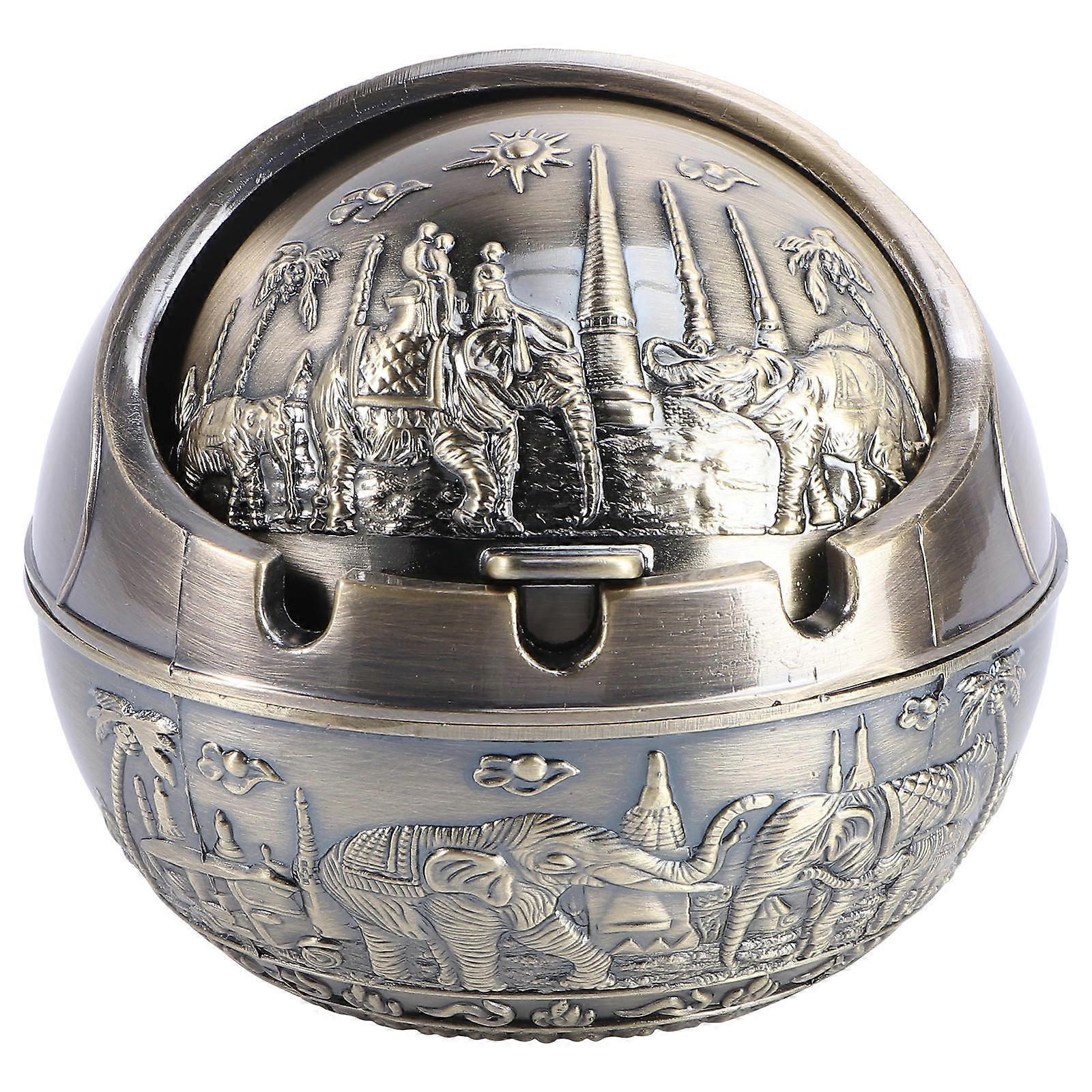 Decorative Elephant Ashtray Office Ashtray for Storage 2Pcs