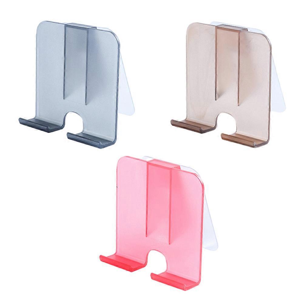 Plastic Phone Storage Rack Wall-Mounted Holder for Phone Use 3Pcs